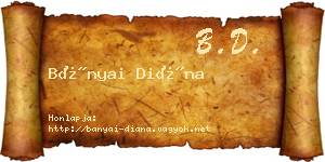 Bányai Diána névjegykártya